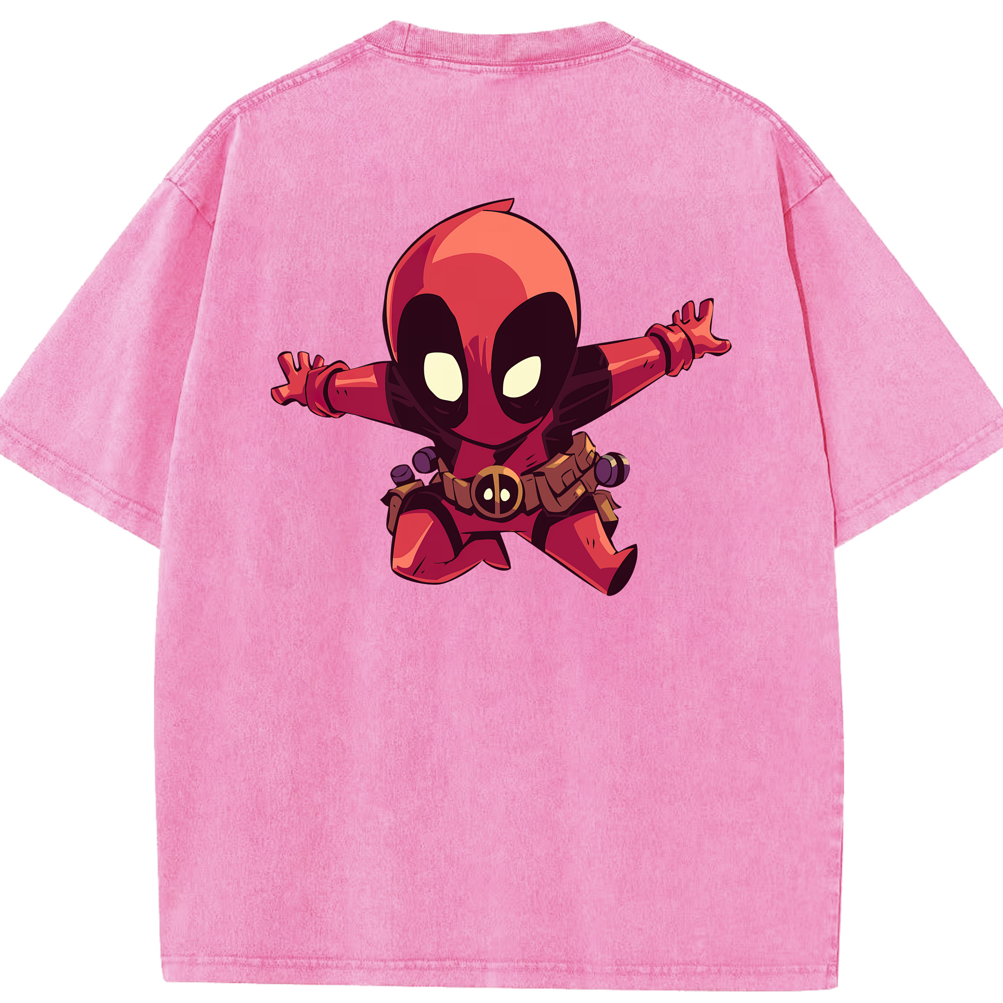 （画像用） Deadpool デッドプール 綿100% ヴィンテージ風 半袖Tシャツ（背面プリント）